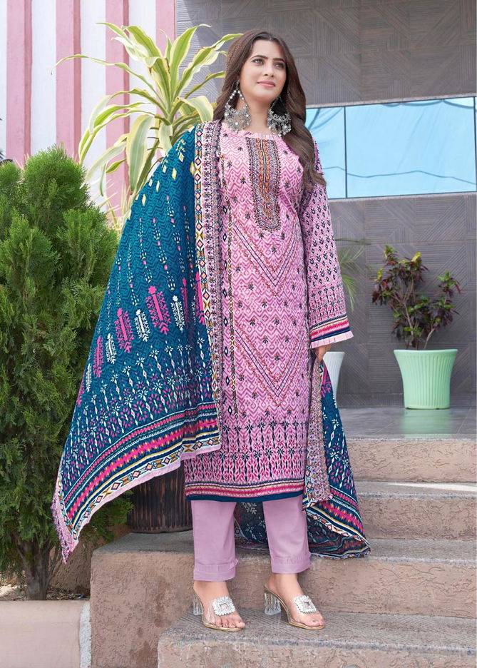 Bin Saeed Vol 6 By Majesty Lawn Cotton Pakistani Suits Wholesale Shop In Surat